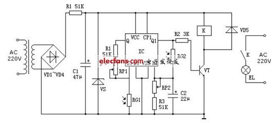 CD4013路灯控制器电路图_电路图_电子产品世界